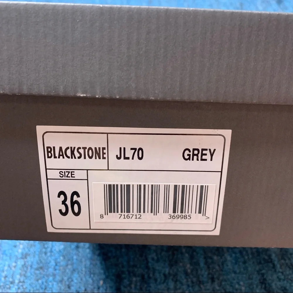 Blackstone JL70 Grey Metallic Genuine Leather Booties Western Ankle Boot 6 Women